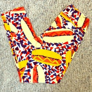 LuLaRoe OS American Hot Dog Unicorn Leggings